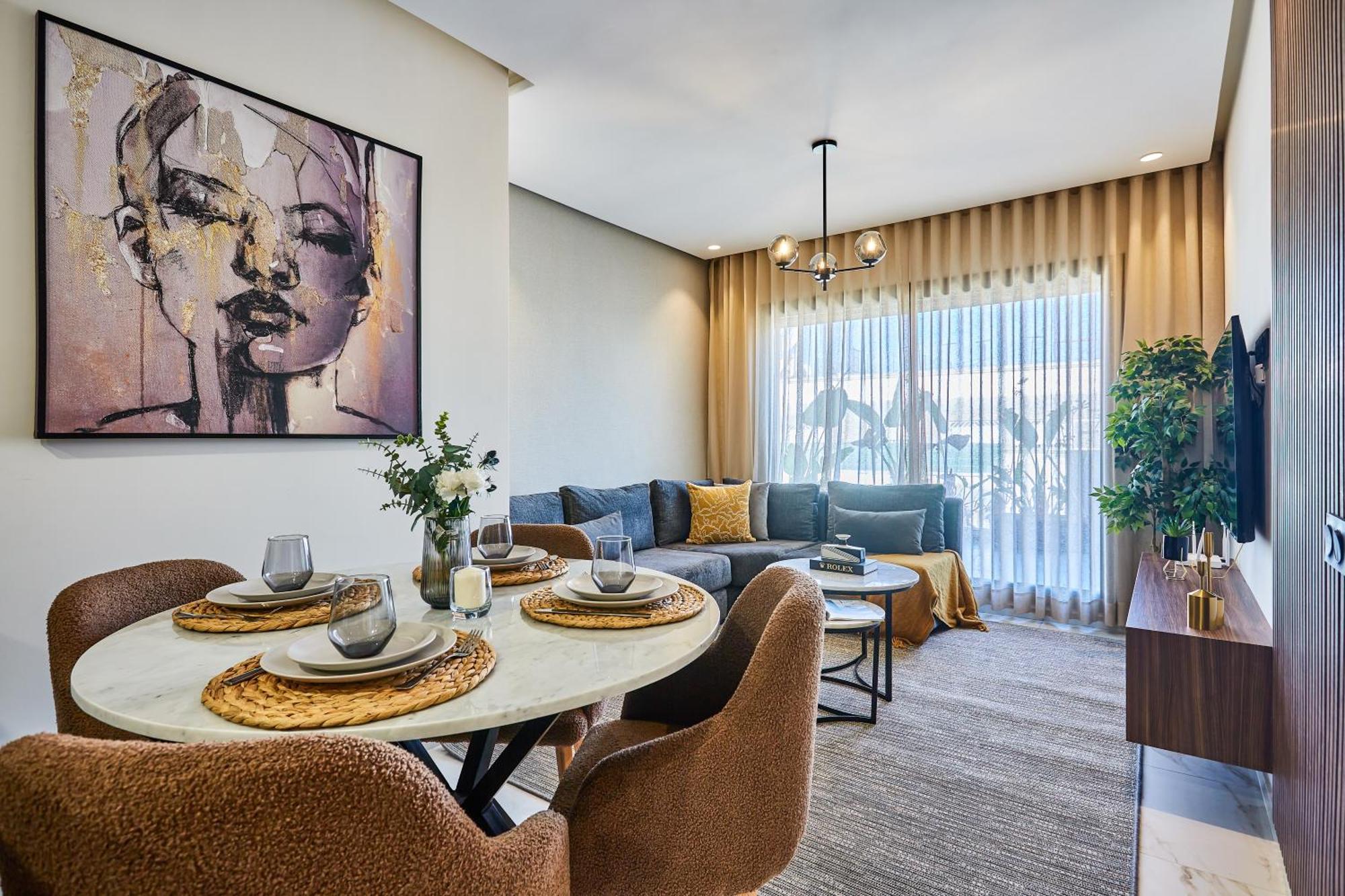 Апартаменты Sleek And Modern 2-Bed Unit In Downtown Casa Касабланка Экстерьер фото